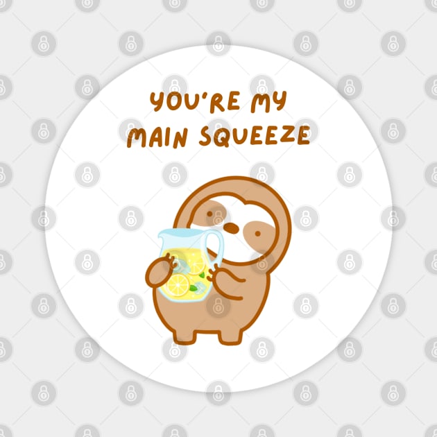 You’re My Main Squeeze Lemonade Sloth Magnet by theslothinme